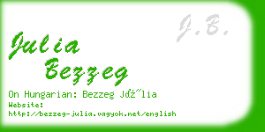 julia bezzeg business card